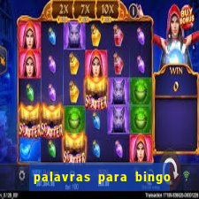 palavras para bingo cha de bebe